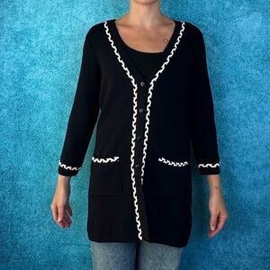 Navy Long Cardigan Dress